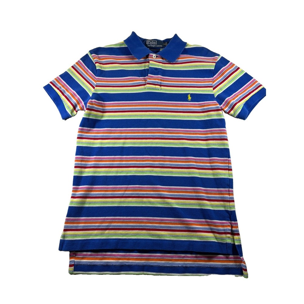Polo Ralph Lauren Multi Color Striped Shirt Size Small Custom Fit